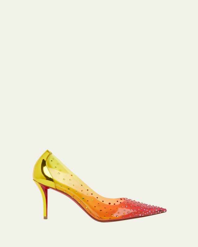 Miss Z Studded PVC Red Sole Pumps